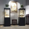 BOXUE Professional Museum Art Collection Display Cabinet-Heavy-Duty Aluminum Alloy Epoxy Powder Coated Showcase Model BX-399 for