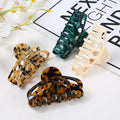 Factory Custom Large Marble Tortoiseshell Cellulose Acrylic Big Pumpkin Hair Claw Clips for Women