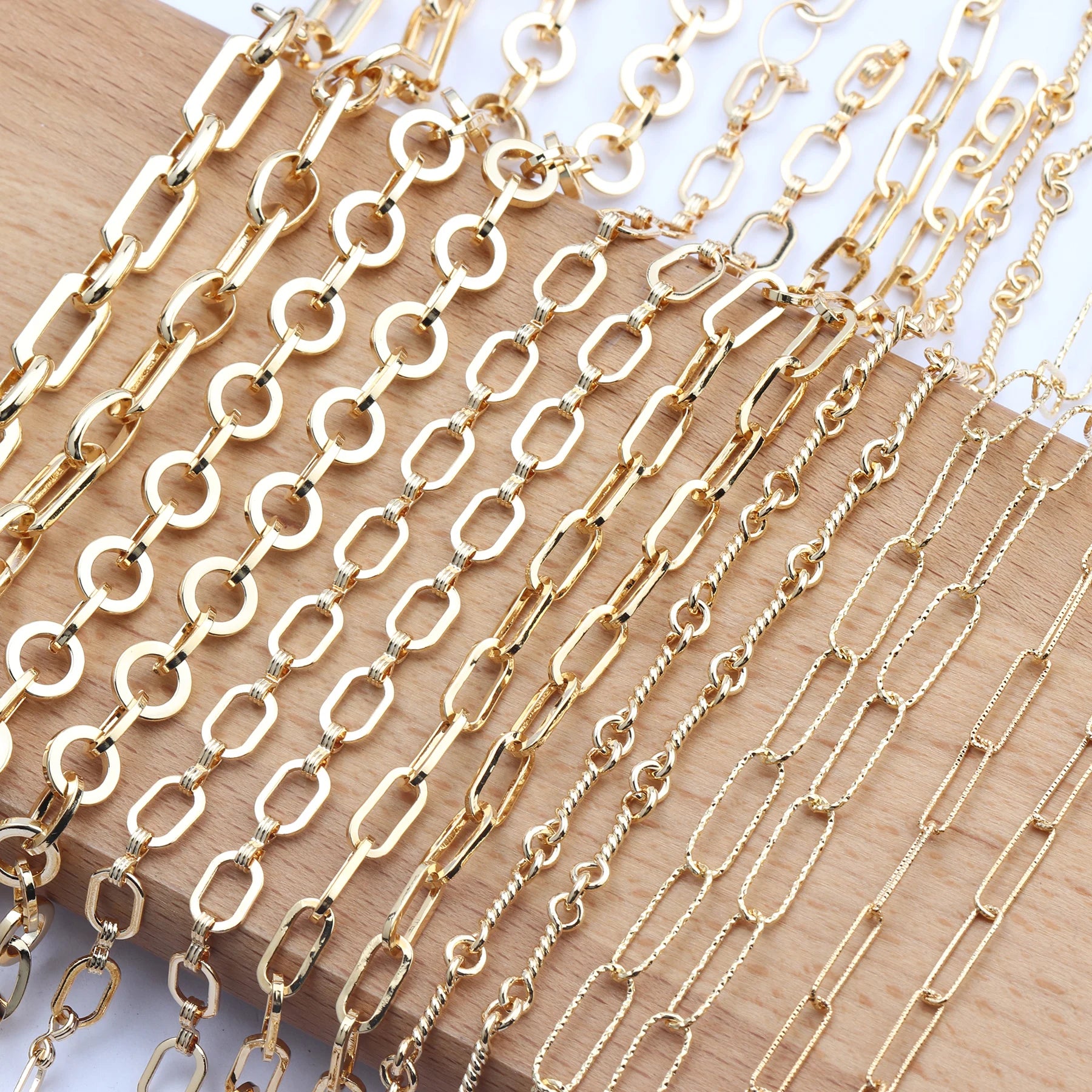 C73 1m/lot Vintage Style Link Chain for Women  DIY Jewelry Making Accessories Trendy Metal Thick Chain for Anniversary Occasions