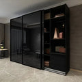 Interior Home Bedroom Furniture Clothes Organizer Glass Sliding Door Wardrobe