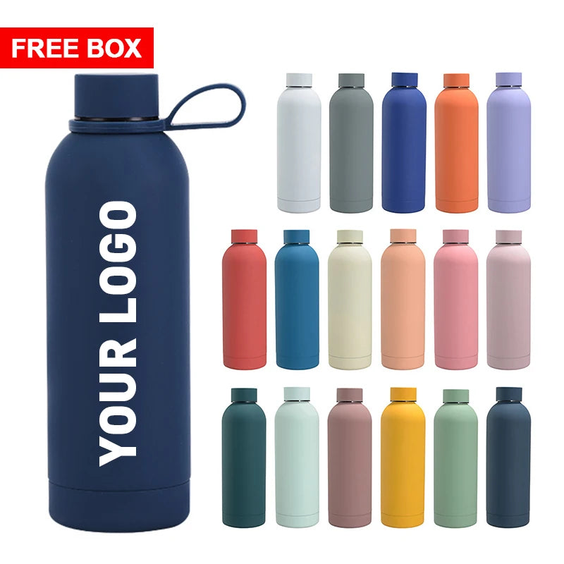 FANGYUAN Eco Friendly Finger Belt Double Wall Stainless Steel Thermos Vacuum Flask Metal Water Bottles for Kids School Kawaii
