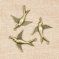 10pcs 37x30mm Antique Bronze Plated Bird Style Connector Handmade Charms Pendant:DIY Jewelry Findings  for Bracelet Necklace