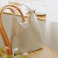 Female Summer New Recyclable Canvas Bag Advanced Texture Design Large Capacity Dumpling Bag Shoulder Bag