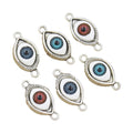 Charms 3colors Devil Eye 30x15mm Handmade Making FitVintage Tibetan Silver Color PendantsDIY for Bracelet Necklace