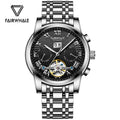 Custom Logo Wrist Watch Men Wristwatch Date Frame Calender Mechanical Watch Tourbillon Watch Automatic for Men
