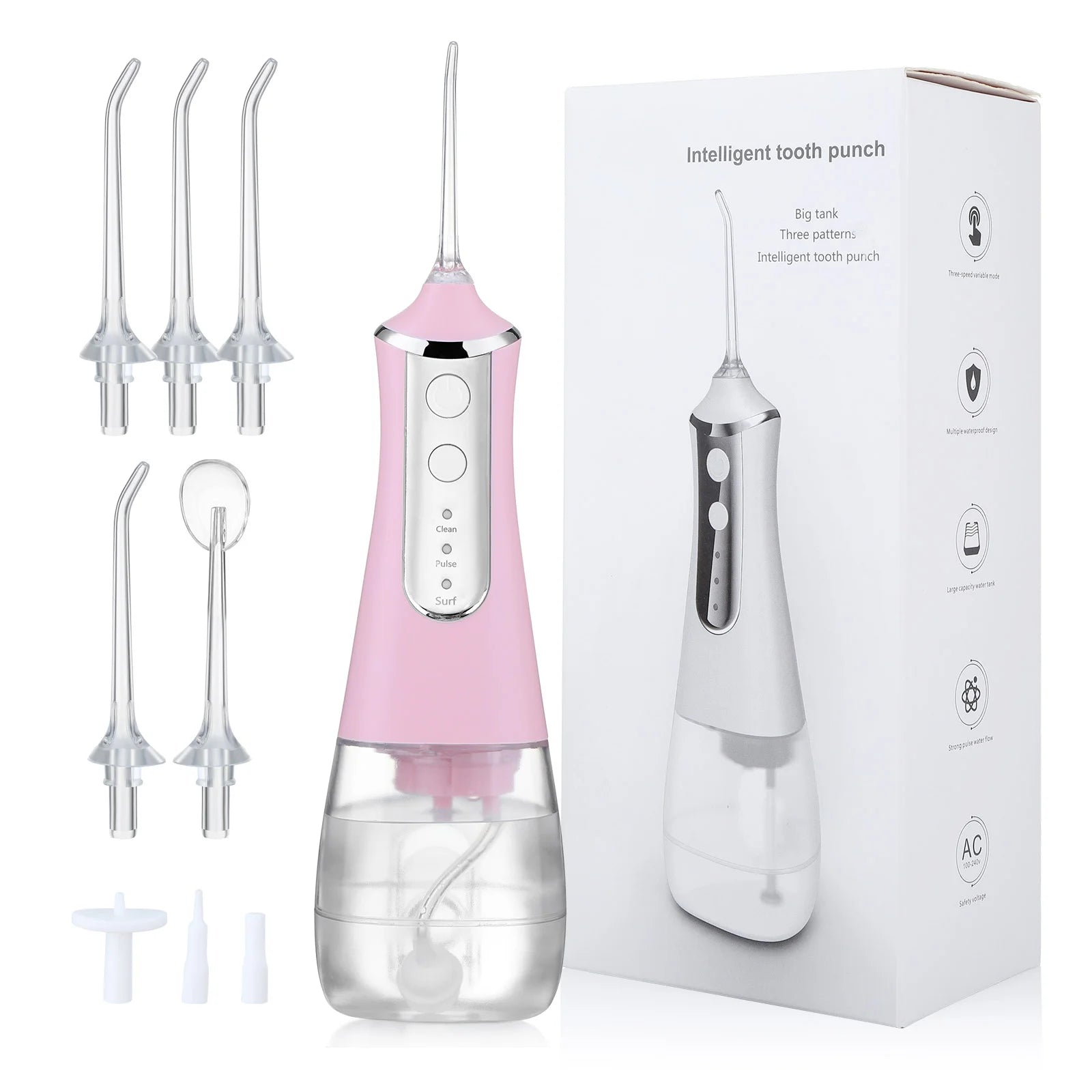 Cordless Water Flosser Teeth Cleaner Oral Irrigator Dental Pick by Removes Plaque and Improves Gum Health Whitens Teeth Stains