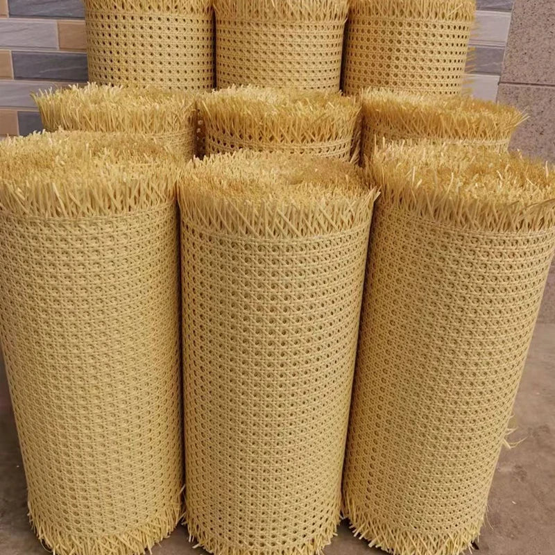 Factory Price PVC Plastic Woven Open Rattan Webbing Mesh Roll Cane Mesh for Outdoor Furniture