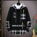 Pull Over Hoodies Men Autumn Men Oversized Hoodie Plus Size Sports Patchwork Fashion Hoodies for Men Stylish