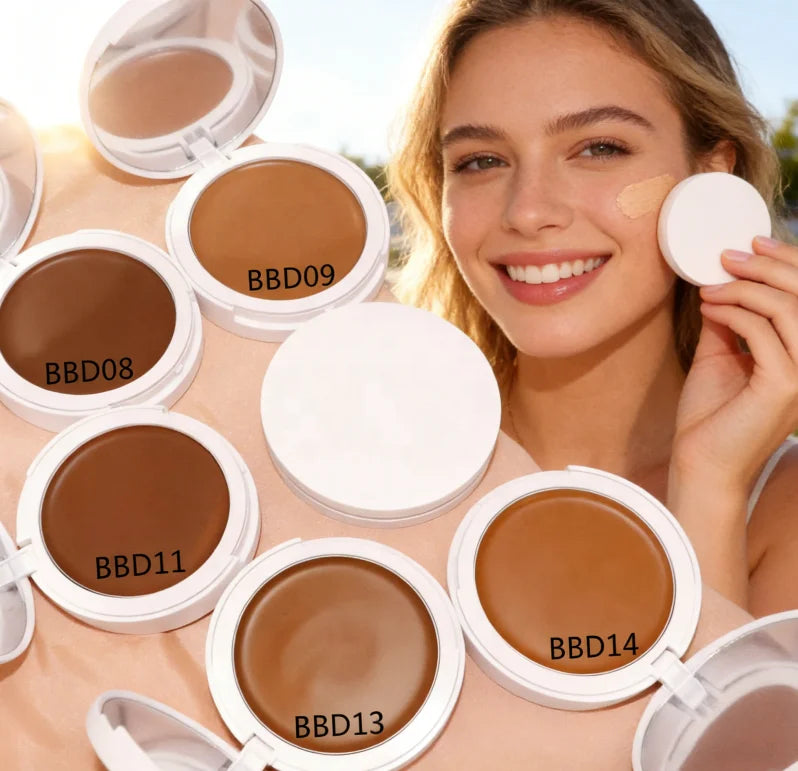 Private Label Long-Lasting Foundation Waterproof Concealer Cream Sunscreen Makeup Coverage Pore-Friendly Beauty Foundation Cream
