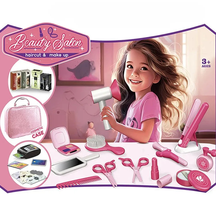 Pretend Play Toys Beauty Tools Role Play Hairdryer Salon Set With Shaver and Haircut Accessories for Kids