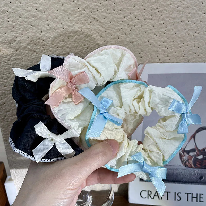 Cute Kids Hair Ties Comfortable & Stylish Rubber Band with Bow Scrunchie Bonnet Accessory