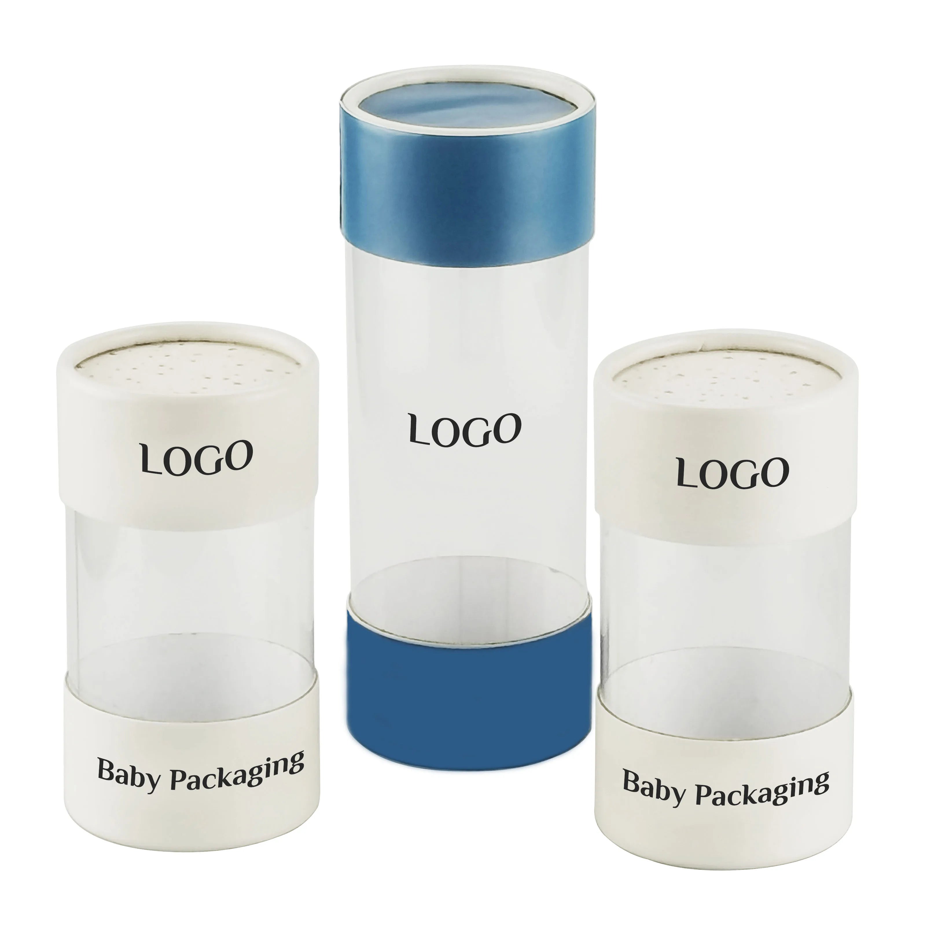 OEM Factory Custom Paper Cardboard Printing Packaging Plastic clear Pet Pvc Cylinder Tube Acetate Box