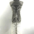 W023 Hot Sale Fashion Large Crystal Beads Bodice Panel for Party Dress