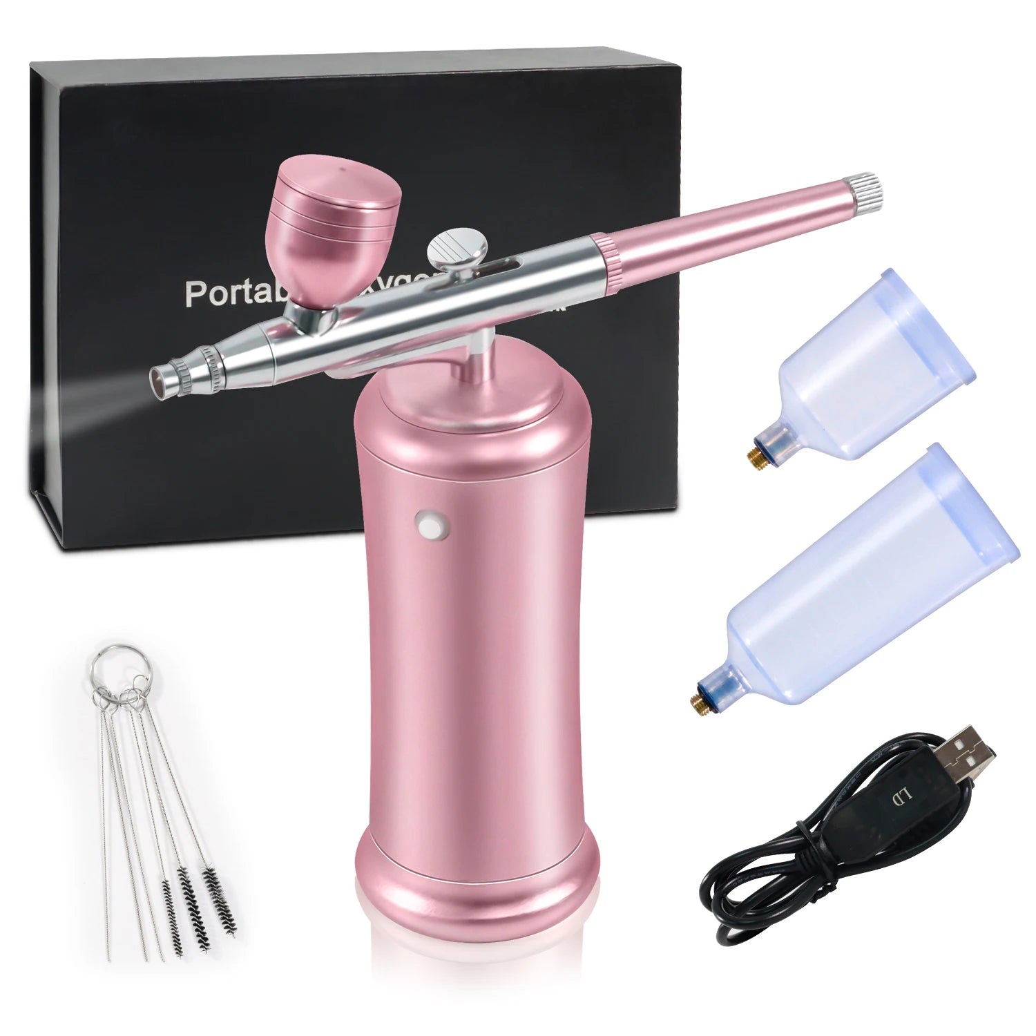 Barber Printing Airbrush Barberia Portable USB Rechargeable Sprayer Hair Art Wireless Compressor Airbrush
