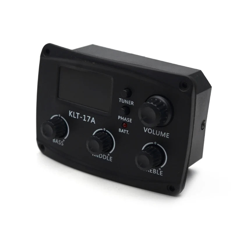 Wholesale KLT-17A Preamp 70*48mm with Digital Procedding Tuner 3 Band EQ Acoustic Guitar Equalizer with Tuner Guitar Pickup