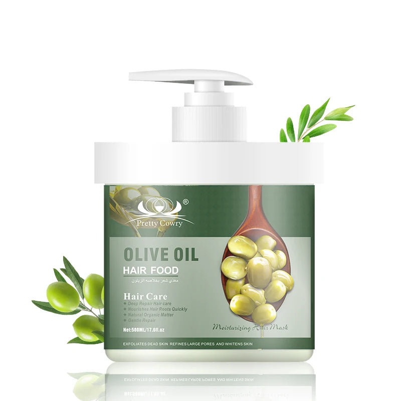 Factory Private Label Vitamin E Anti Hair Lost Natural Olive Oil Hair Food Cream for  Dry Hair