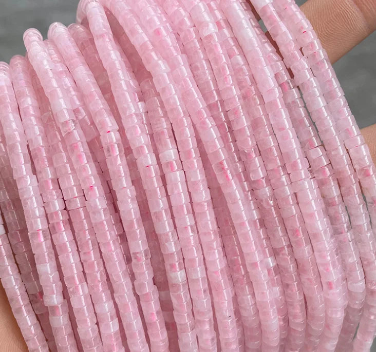 Natural Crystal Gemstone Abacus Bead 2*4mm Spacer Flat Round Stone Disc Beads for Jewelry Making Bracelet Necklace Earrings