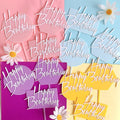 Ychon New Creative Candy Color Double Layer Acrylic Topper for Kids Birthday Party Cake Insert Accessories Children Favor