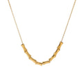 New Luxury Stainless Steel Fashion 18K Gold Bamboo Pendant Necklace for Women Ladies Fine Jewelry Waterproof