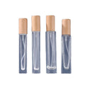 Wholesale Bulk Empty 10ml 15ml Round Square Clear Glass Fragrance Perfume Atomizer Fine Mist Pump Spray Bottle with Wooden Cap