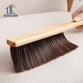 Multifunctional Portable Household Cleaning Brush Wooden Long Hair Brush for Bed Dust Gap Sweeping and Bristle Cleaning