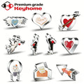 Valentine's Day Cookie Cutter Stainless Steel Romantic Heart Wing LOVE Flower 3D Biscuit Mold Baking Tools Custom Logo OEM ODM