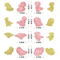Saffron Dinosaur 8pcs/Box Hot Cookie Cutter Mould Press Plastic Biscuit Dinosaurs Set for Baking Cookie Tools