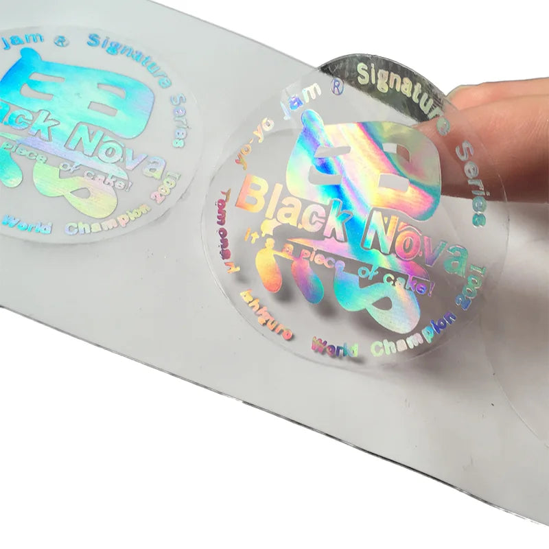 Factory Waterproof Hologram Sticker Adhesive Transfer Model Printed Packaging Labels with Laser Printing