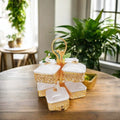 2026  Luxury Eco-Friendly Gold Serving Dish Snack Plates Green Grids  Food Container With Stand for Weddings or Kitchen Use