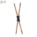 Double Side 2 in 1 Rose Gold Manicure Oval Gel Paint Drawing Pen Nails Art Acrylic 3D Flower Carving Brush