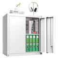 Metal Wall Cabinets for Storage With Lock Steel Garage Hanging Cabinet With 1 Adjustable Shelf and 2 Doors