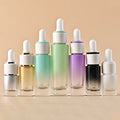New Design Luxury Cylinder Round Empty Small Portable Skincare Serum Cosmetic Glass Dropper Bottle 30ml