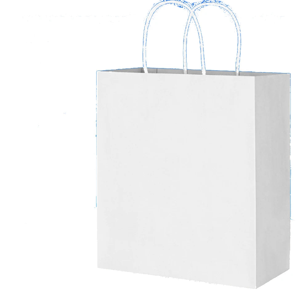 Fashion Eco Friendly Foldable Reusable Plain Jewelry White Paper Shopping Carry Bag