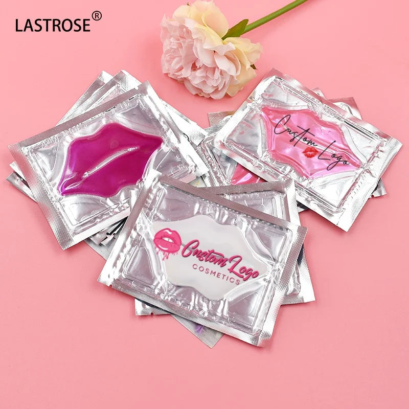 Wholesale pink Lip Care Gel Pads Patch Collagen Sleeping Mask Moisturizing Plumper 10 Colors Vegan Lip Mask