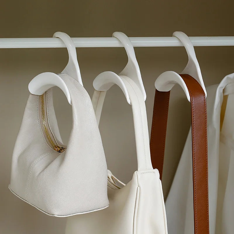SHIMOYAMA Women's White and Black Hanging Handbag Storage Organizer Hanger Plastic Hooks & Rails Product