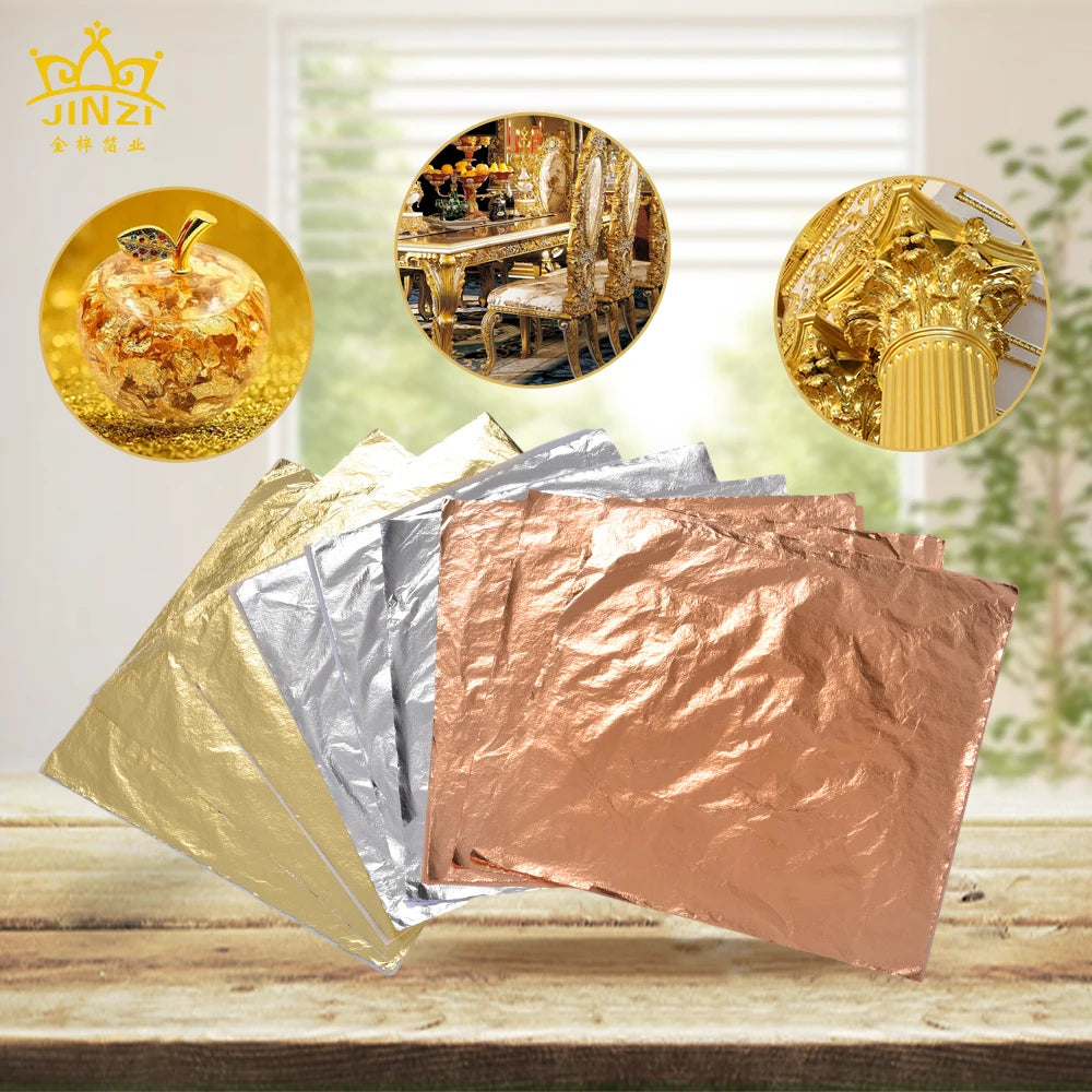 14x14cm Booklet Imitation Gold Foil Leaf for Furniture Decoration