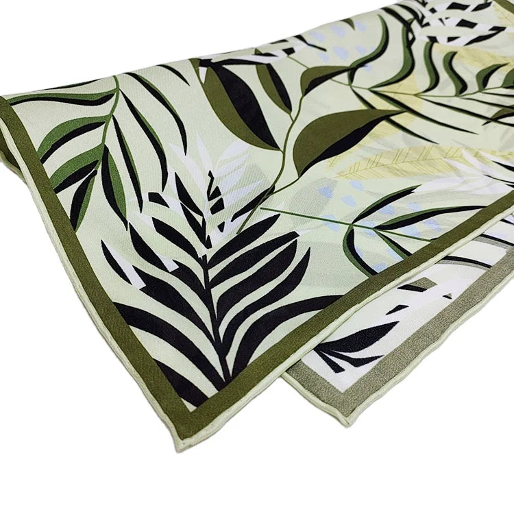 Custom 100% Silk Digital Print Silk Square Handkerchief Custom Printing Silk Scarves