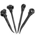 MAXPOWER Sliver Black Hexagon Spud Ratchet Socket Scaffold Wrench