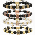 8mm Jewelry Natural Stone Healing Power Gemstone Crystal Beads Men Women Adjustable Woven Braided Bracelets