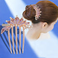 Women's 5 Teeth Rhinestone Hair Comb Party Bridal Hair Accessories Hair Clips