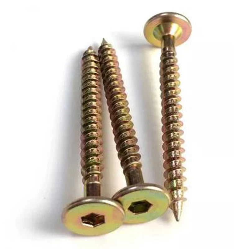 Self Tapping Chipboard Screw Customized C1022 Yellow Zinc Galvanized Plated Chipboard Screw