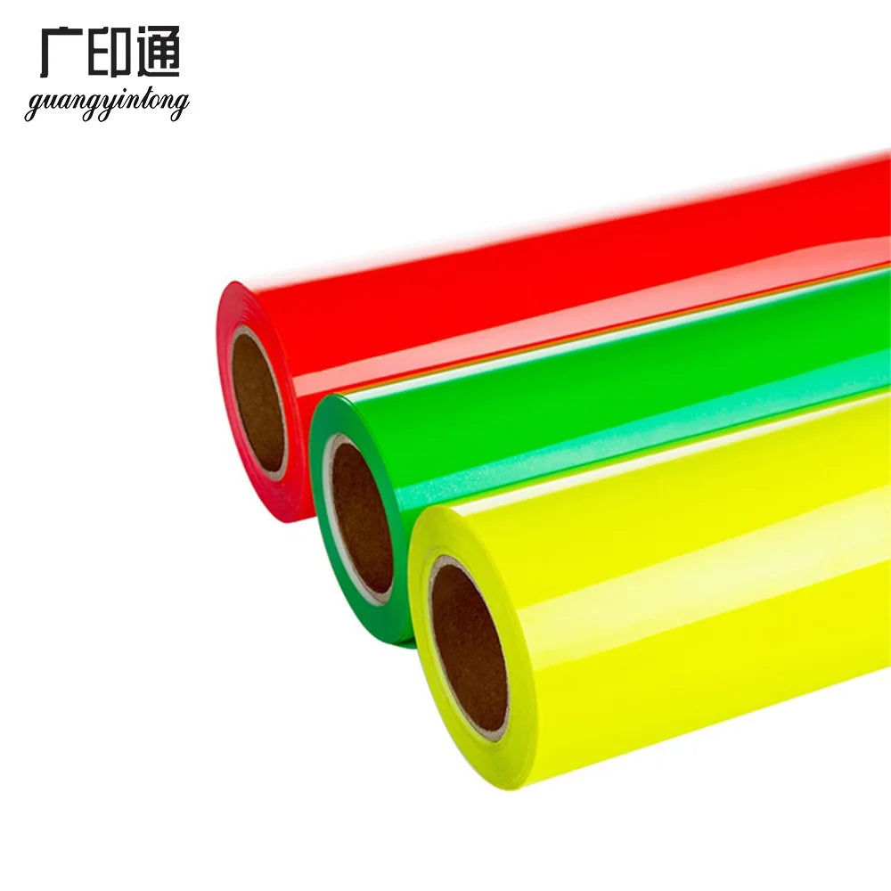 Guangyintong Pu Fluorescence Heat Transfer Vinyl Printable Iron on Women Men Clothing