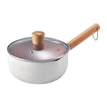 Household Kitchen Non-stick Coating Pot Soup  Multifunctional Snow Pan Food Warmer Sauce Pan Small Frying Pan With Wooden Handle