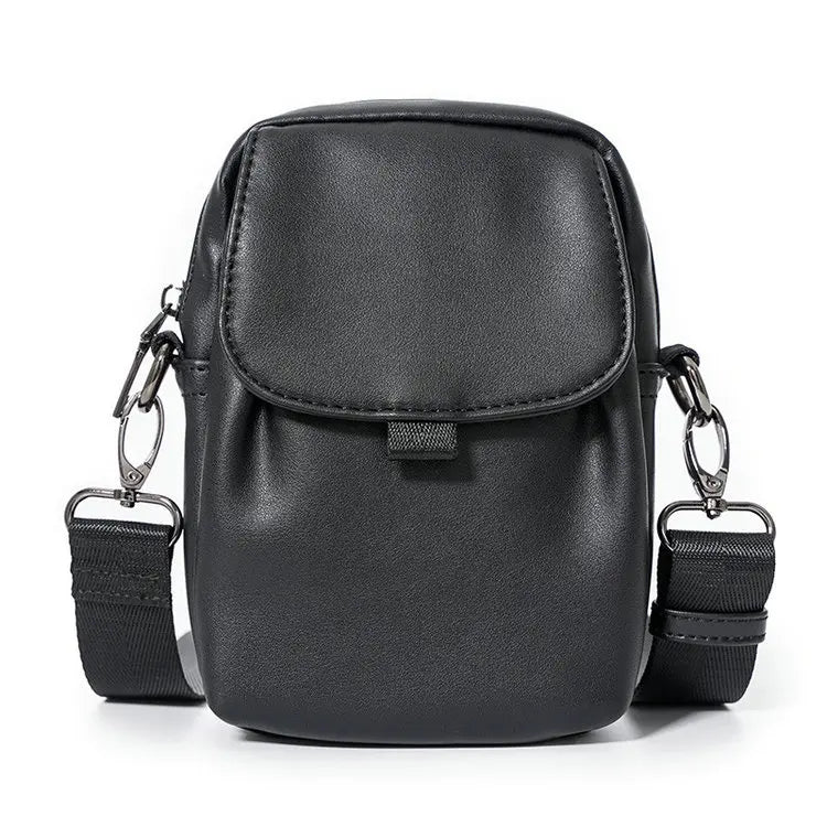 Small Mobile Phone Pu Leather Sport Side Chest Sling Crossbody Luggage Travel Shoulder Messenger Bag for Men Women