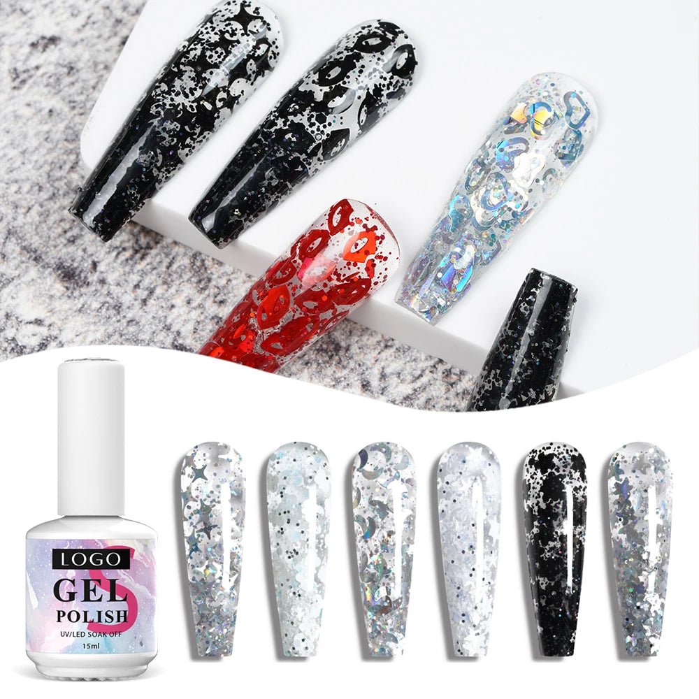 Missgel Glitter Color Gel Esmaltes En Gel Al Por Mayor Organic UV Gel Nail Polish 15ml Glitter Gelpolish Esmaltes Semipermanente