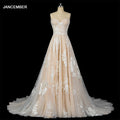 Custom-made Strapless With Sweetheart Ivory Lace Floral A-line Romantic Evening Dress LSDZ88