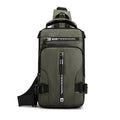2026 Multifunction Shoulder Bag Backpack Usb Charging Nylon Waterproof Chest Black Fanny Pack for Men's