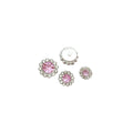 10mm Double Pearl & Sun Flower Tray Rhinestone Decorative Buckle Rhinestone-Dot Diamond DIY Wedding Dress Earrings Accessories