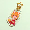 Souvenir Shaker Inflatable air Candy Anime Cartoon Anime Acrylic Photo Charm Keychain with Pendants
