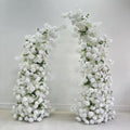 Wholesale Customized Pink Artificial Flower Backdrop Row Arch Metal Wedding Decorations Supplies With Stand MegaBDM